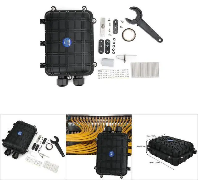 Alt view image 3 of 5 - Fiber Optic Splice Enclosure, Optical Fiber Splice Box IP68 Horizontal for Pipeline(48 core)