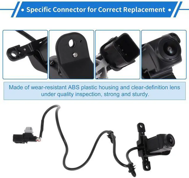 Alt view image 4 of 5 - INFINAUTO Car Park Assist Camera Rear View Backup Reverse Camera for Hyundai Santa Fe 2017-2019 No.95780-B8600/95780B8600 1 Pc