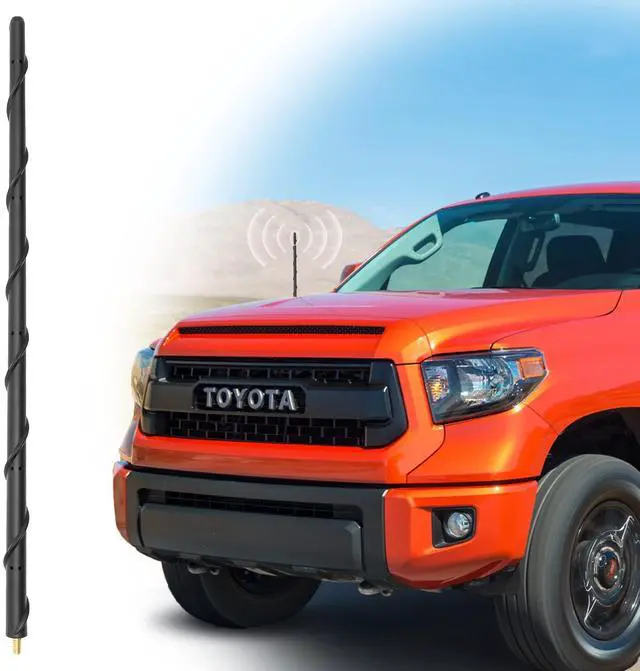 Main image of 16 inches Antenna Compatible with 2000-2021 Toyota Tundra Tacoma ^^ Car Wash Proof ^^ Flexible Rubber Copper ^^ Designed for Optimized FM/AM Reception