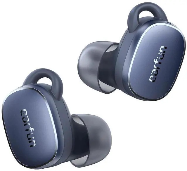 Main image of EarFun Free Pro 3 Noise Cancelling Wireless Earbuds, Hi-Res Sound, Snapdragon Sound with Qualcomm aptX Adaptive, 6 Mics ENC, Bluetooth 5.3 Earbuds, Multipoint Connection, Custom EQ App, Navy Bl