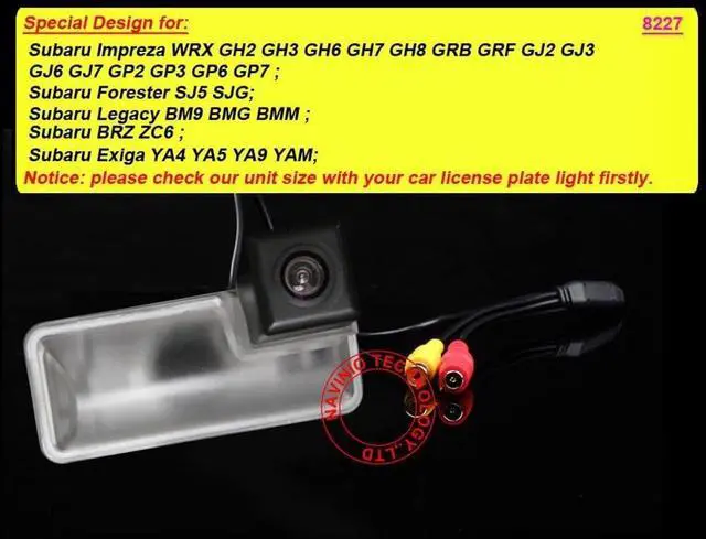 Alt view image 2 of 5 - 170 Degree View Angle Parking Backup Camera HD Rear View Camera Replacement for Subaru Impreza WRX GH2 GH3 GH6 GH7 GH8 GRB GRF GJ2 GJ3 GJ6 GJ7 GP2 GP3 GP6 GP7
