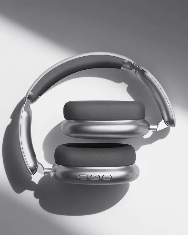 Alt view image 3 of 5 - Wentronic Y02 Active Noise Cancelling Headphones, Wireless Over-Ear Bluetooth 5.4 Headphones with Microphone, 60H Playtime, Hi-Res Audio, Big Bass, Foldable Lightweight for Travel Home Office,