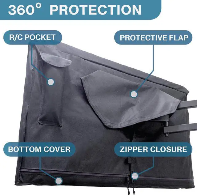 Alt view image 4 of 5 - Outdoor TV Cover 48, 49, 50 inch - WITH ZIPPER, Weatherproof and Waterproof 360 degrees protection, 600D Heavy Duty Fabric American Flag