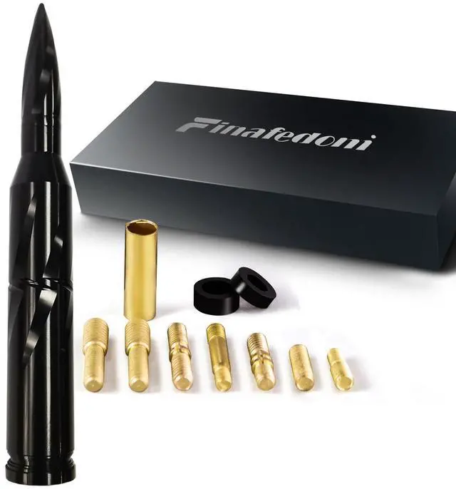 Main image of 7.8in Car Truck Antenna Black Bullet Antenna Truck Accessories Silverado 1500 Ford F150 Dodge Ram 1500 GMC Sierra 1500 Ranger Short Replacement Antena para Carro (Black, 7.8in Spiral Style)