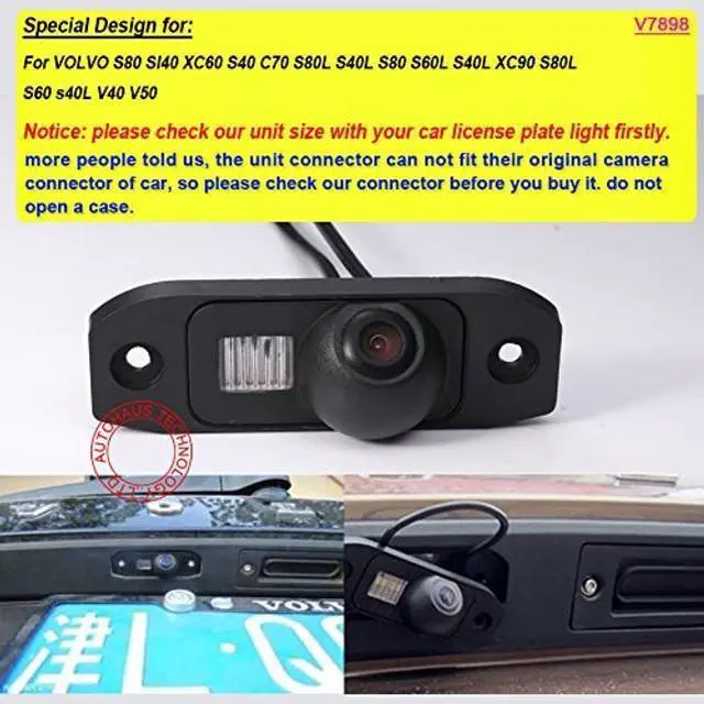 Alt view image 2 of 5 - 170 Reversing Vehicle-Specific Integrated in Number Plate Light License Rear View Backup Camera Compatible with Volvo S80 SI40 XC60 S40 C70 S80L S80 S60L S40L XC90 S80L S60 S40L V40 V50