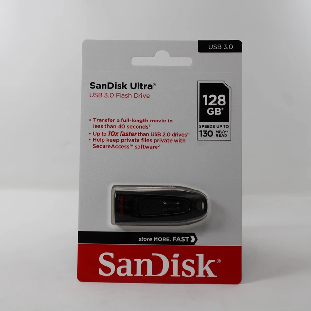 Alt view image 5 of 5 - SANDISK 128GB Ultra, USB-A Flash Drive, Up to 100MB/s Read Speeds