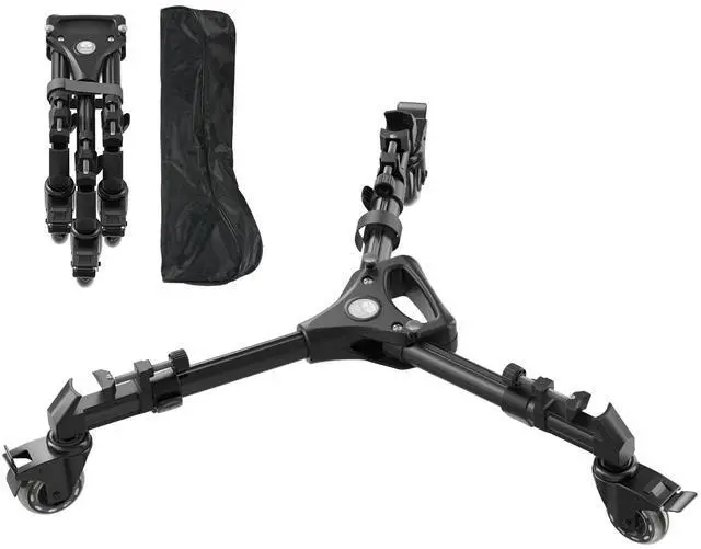Main image of SIRUI Photography Tripod Dolly, Heavy Duty Universal Tripod Wheels with 3" Rubber Wheel, Adjustable Legs, 33lbs Capacity for DSLR Cameras Camcorder Photo Video Lighting (AM-DF02)