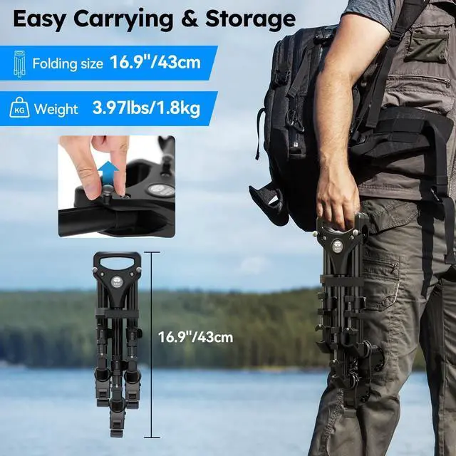 Alt view image 5 of 5 - SIRUI Photography Tripod Dolly, Heavy Duty Universal Tripod Wheels with 3" Rubber Wheel, Adjustable Legs, 33lbs Capacity for DSLR Cameras Camcorder Photo Video Lighting (AM-DF02)