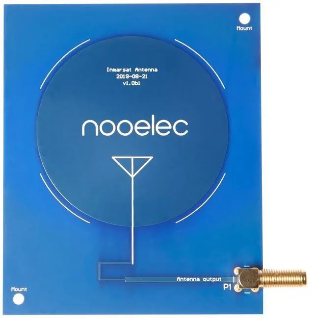 Alt view image 2 of 5 - Nooelec Inmarsat Patch Antenna - High Gain (3.5dBi) 1550MHz PCB Antenna with SMA Connector for AERO