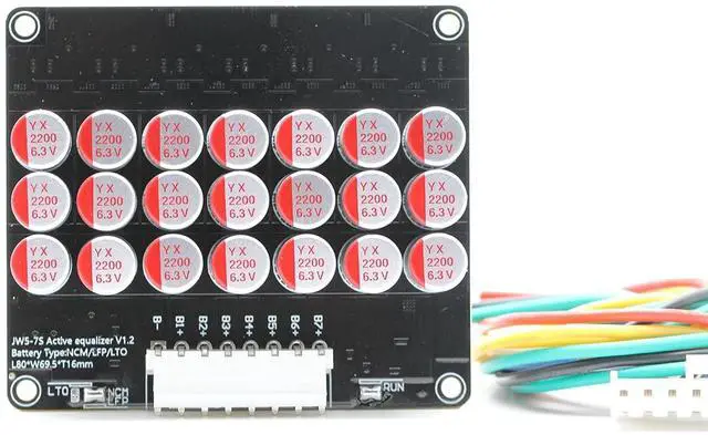 Alt view image 3 of 5 - 6S 7S 5.5A Capacitor Active Equalizer Balancer LFP Lifepo4 Lithium Lipo/Titanate LTO Battery Energy Transfer Active Equalization Module Faster Whole Group Balancer