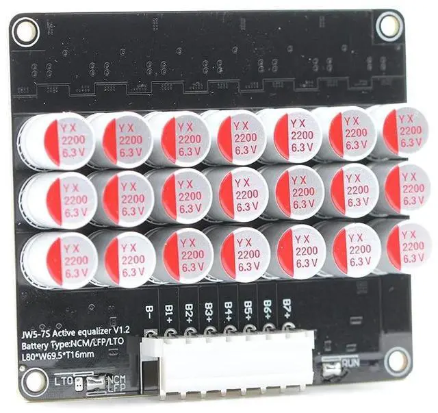 Alt view image 5 of 5 - 6S 7S 5.5A Capacitor Active Equalizer Balancer LFP Lifepo4 Lithium Lipo/Titanate LTO Battery Energy Transfer Active Equalization Module Faster Whole Group Balancer