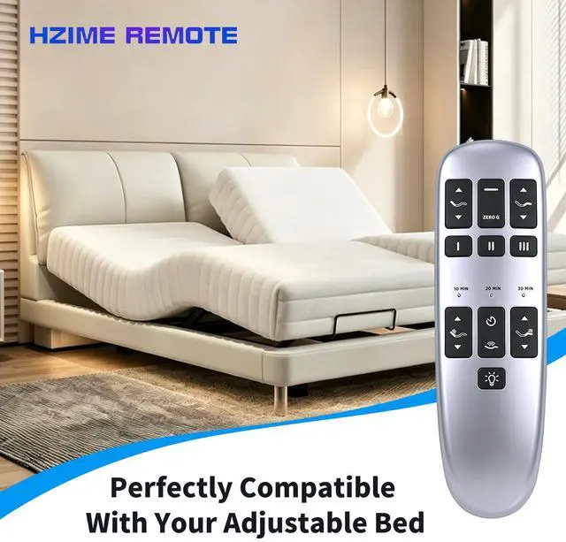 Alt view image 3 of 5 - HZIME New Replacement Remote Control Compatible for Richmat HJH5, for Matt. Firm 50 Series, for Leggett and Platt Bas-X HC Series Adjustable Bed Base