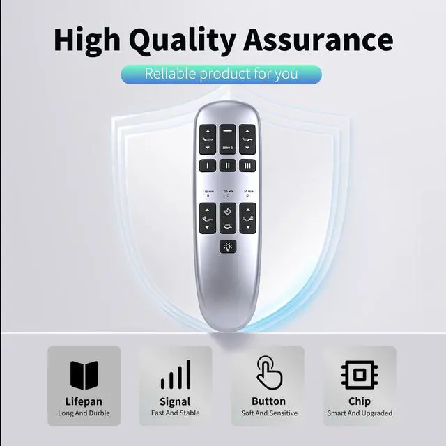 Alt view image 4 of 5 - HZIME New Replacement Remote Control Compatible for Richmat HJH5, for Matt. Firm 50 Series, for Leggett and Platt Bas-X HC Series Adjustable Bed Base