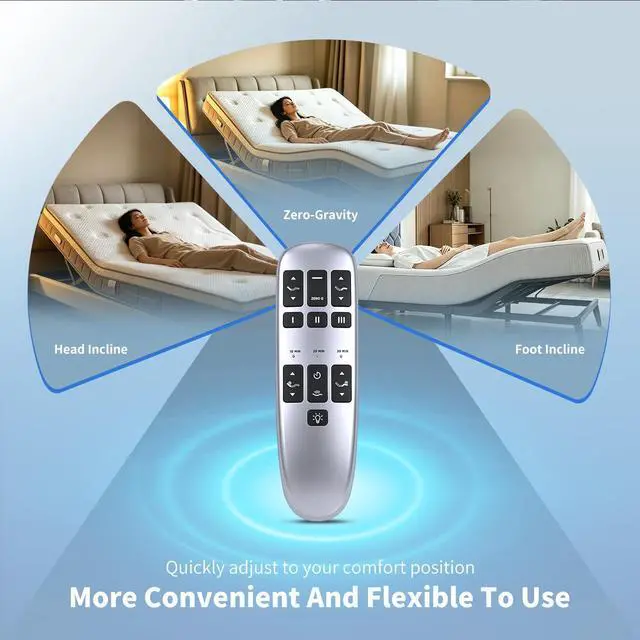 Alt view image 5 of 5 - HZIME New Replacement Remote Control Compatible for Richmat HJH5, for Matt. Firm 50 Series, for Leggett and Platt Bas-X HC Series Adjustable Bed Base
