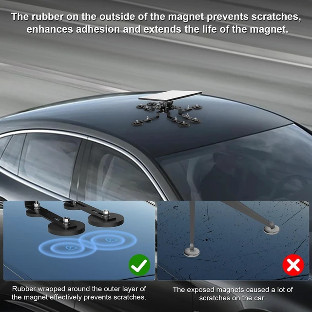 Alt view image 3 of 5 - Starlink mini Magnetic Mount for Car Roof, 30 Tilt Adjustable, No-Drill