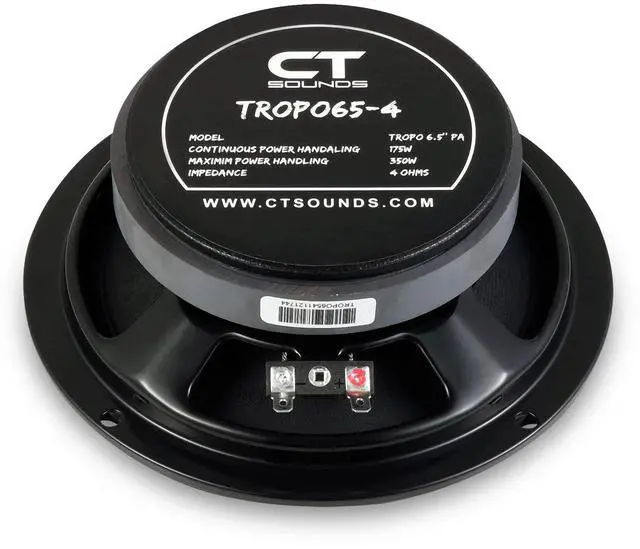Alt view image 3 of 5 - CT Sounds TROPO65-4 6.5 Shallow Mount Midrange Speaker, 175 Watts RMS, Each