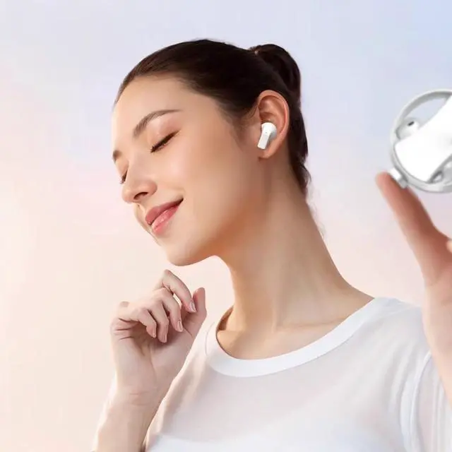 Alt view image 3 of 5 - Tangxi 2-in-1 Clip on Open Ear Headphones Wireless Earbuds, Bluetooth 5.3 Couple Earbuds with Clear HiFi Sound, Noise Reduction, IPX5 Water Proof, 140H Playtime (White)