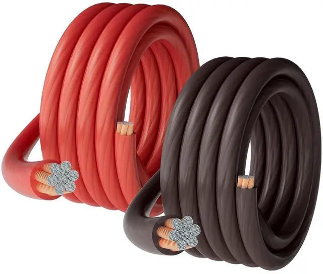 Main image of 4 Gauge 4 AWG 30 Ft Black+30 Ft Red Power/Ground Wire Cable, True Spec Transparent Flexible Soft Touch Welding Battery Cable for Car Audio, Speaker, Solar, Marine, Generator, Automotive, RV