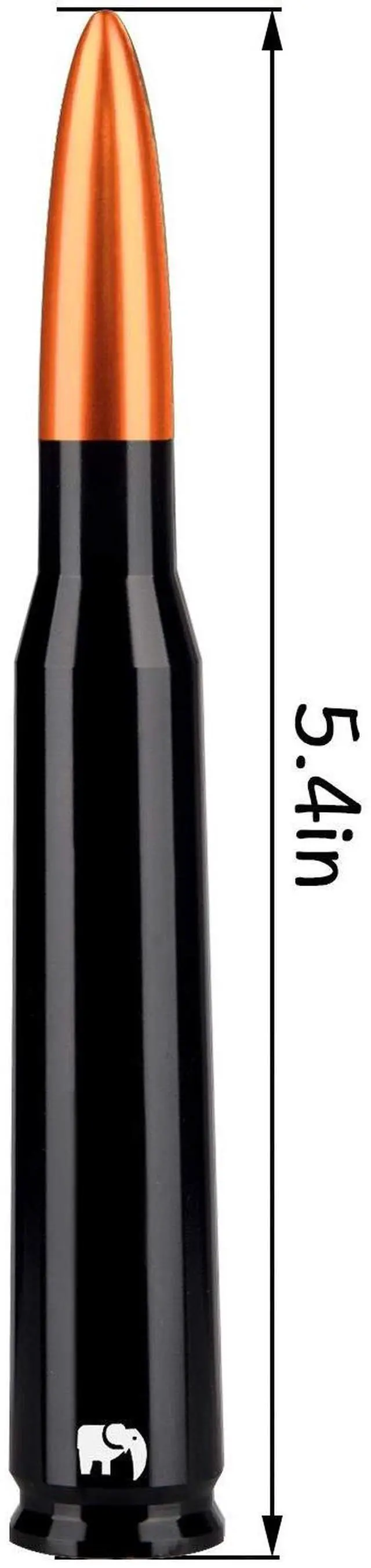 Alt view image 2 of 5 - 50 Cal Caliber Bullet Style Antenna, Compatible with Nissan - Frontier (1998-2021), Titan (2004-2023), Rogue (2008-2021), Pathfinder (2013-2019) - Designed for Optimized FM/AM Reception (Orange)