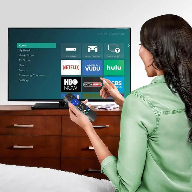 Alt view image 2 of 4 - Voice Remote Replacement - for Streaming Player, Stick, TV and Audio - 4 app Shortcuts.