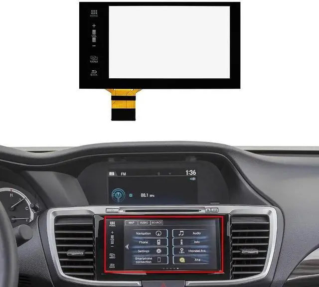 Alt view image 3 of 5 - 7" Touch Screen Digitizer Compatible with Honda Accord Navigation Display 2016-2017