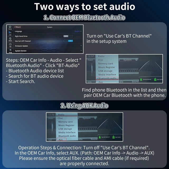 Alt view image 5 of 5 - BARGGN Wireless CarPlay/Android Auto 10.25 Touchscreen for Mercedes Benz A CLA GLA W176/C117/X117/X156 (2013-2015) with NTG4.5/4.7 Linux System, Radio Receiver, Bluetooth, Car Stereo (10.25inch