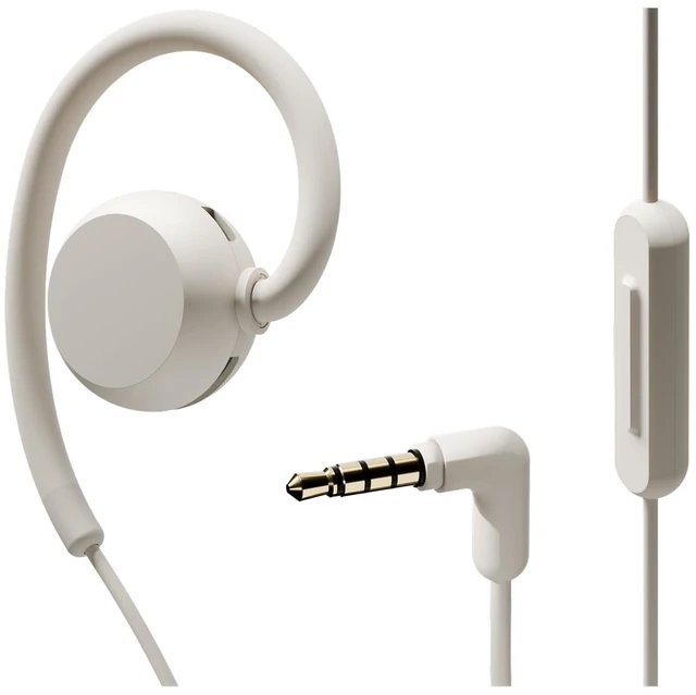 Main image of nwm Wired 3.5mm Open Ear Stereo Earbuds with Microphone White Beige