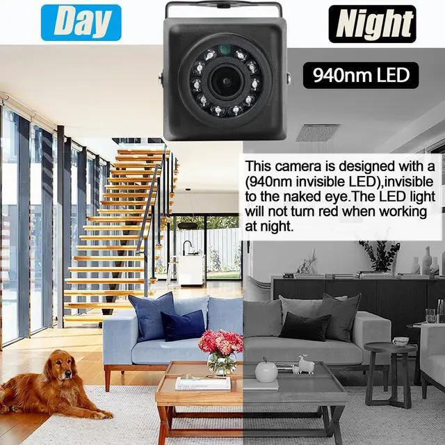 Alt view image 3 of 5 - REVODATA 5MP IP65 Waterproof POE IP Mini Camera,940nm Invisible LED Infrared POE Camera Night Vision,3.6mm Lens Mini Indoor/Outdoor Security Cam Motion Detection,PC/Phone App (I704-3-P-HSV6)