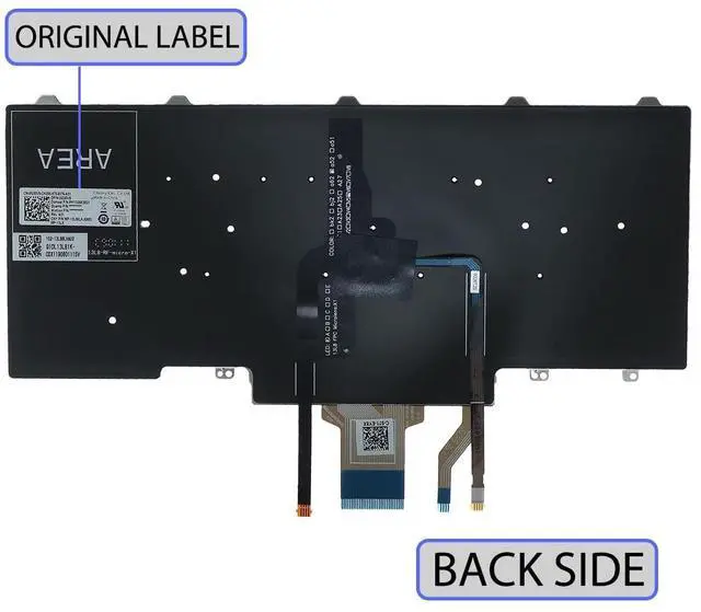Alt view image 2 of 5 - Latin Spanish Keyboard Replacement Compatible with Dell Latitude E5450 E7450 E5470 E7470,Backlit,Pointing Stick Version,