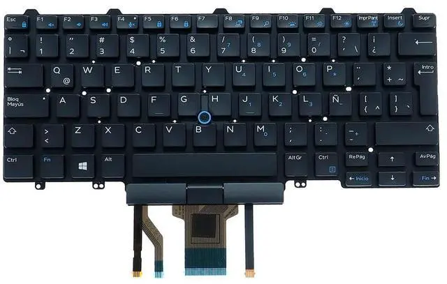 Main image of Latin Spanish Keyboard Replacement Compatible with Dell Latitude E5450 E7450 E5470 E7470,Backlit,Pointing Stick Version,