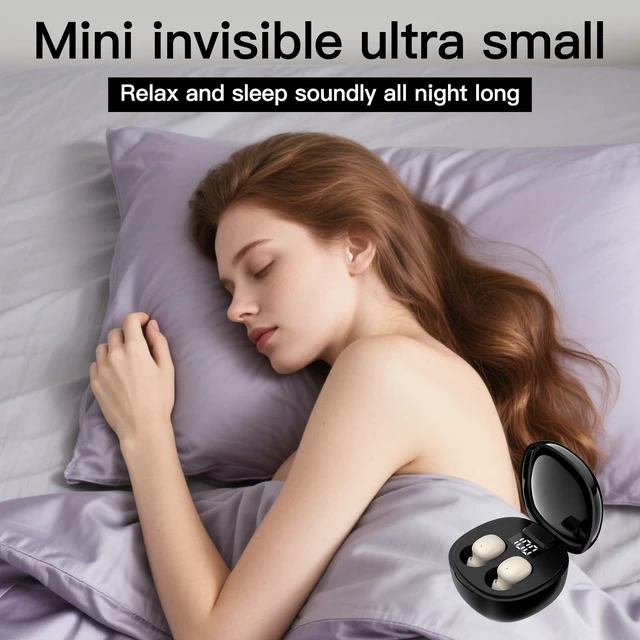 Alt view image 2 of 5 - TMGADTDU Mini Invisible Wireless Bluetooth Earbuds, Beige