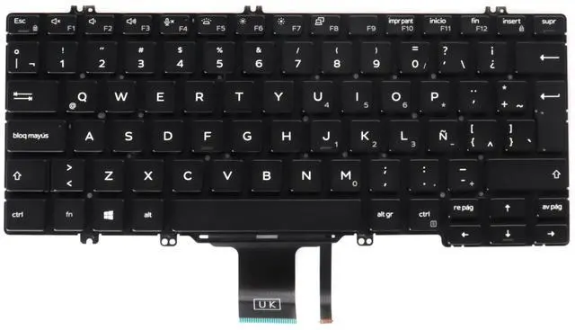 Main image of LeFix Latin Spanish Keyboard,Backlit Keyboard,for Dell Latitude 7300 5300 5310^^ 5300 2-in-1,Black Color,DPN:0DTF98