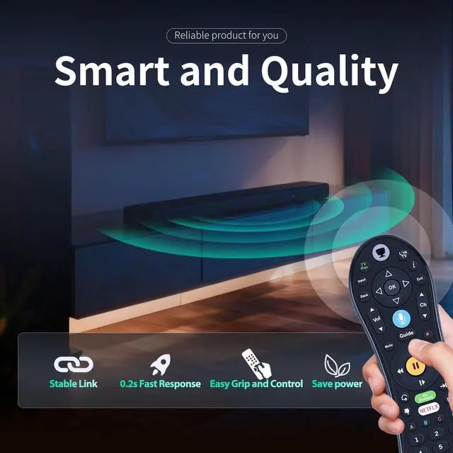 Alt view image 3 of 5 - MOVHEIYL Replacement Voice Remote Control Compatible for TiVo VOX, TiVo Edge and Bolt Series, and Mini VOX DVRs