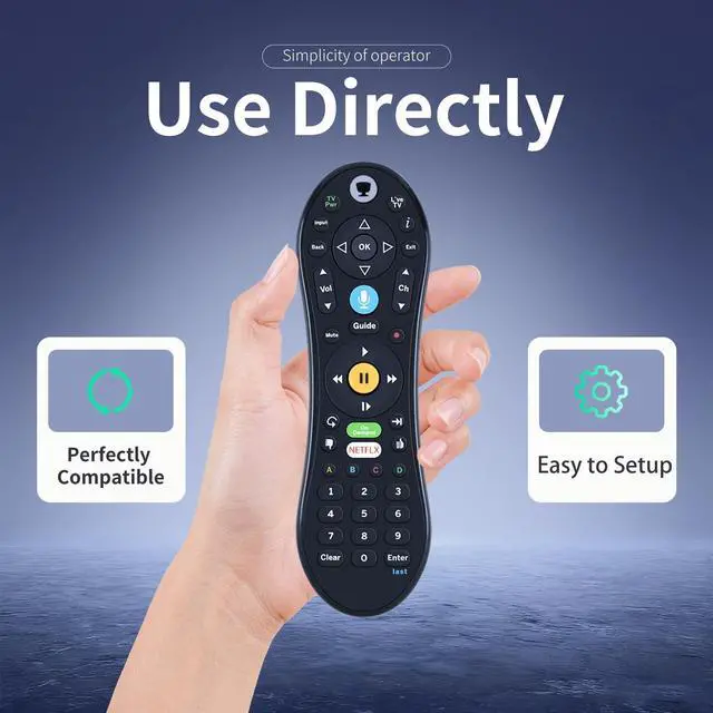 Alt view image 4 of 5 - MOVHEIYL Replacement Voice Remote Control Compatible for TiVo VOX, TiVo Edge and Bolt Series, and Mini VOX DVRs