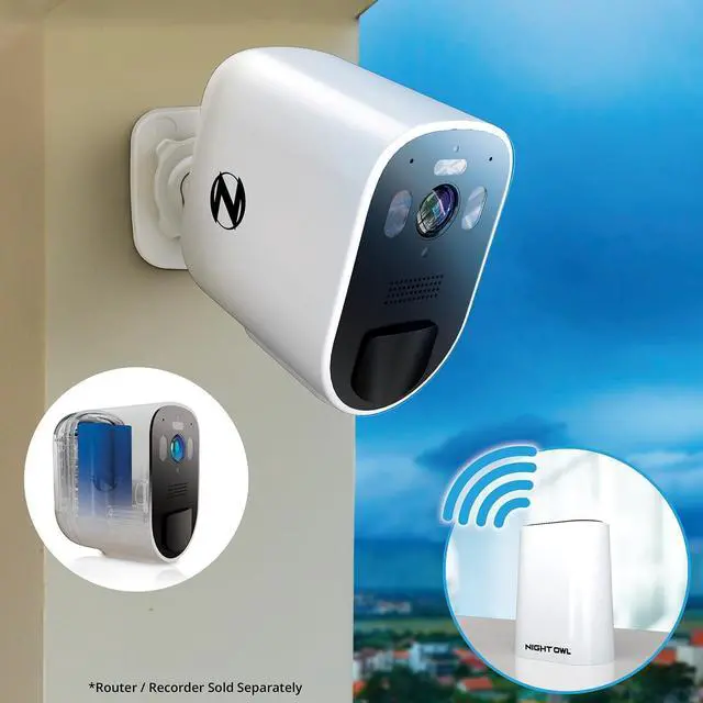 Alt view image 5 of 5 - Night Owl Battery Wi-fi 2K Camera (1-Pack)