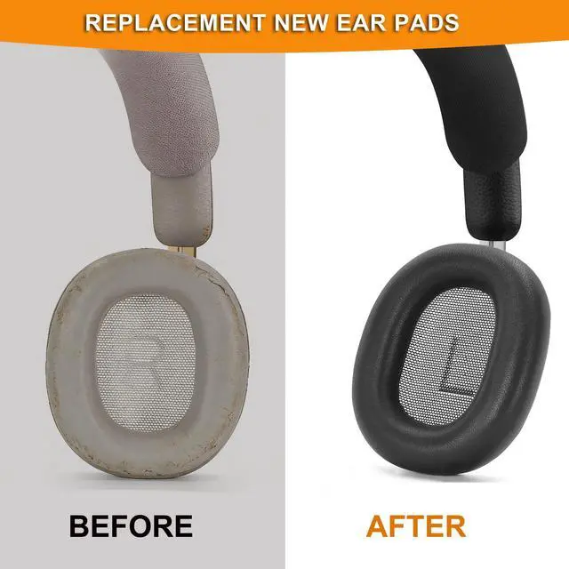 Alt view image 5 of 5 - Defean Lambskin Ear Pads Replacement Ear Cushions Compatible with Beoplay H100 Premium Wireless Active Noise Cancelling Over-Ear Headphones (Infinite Black)