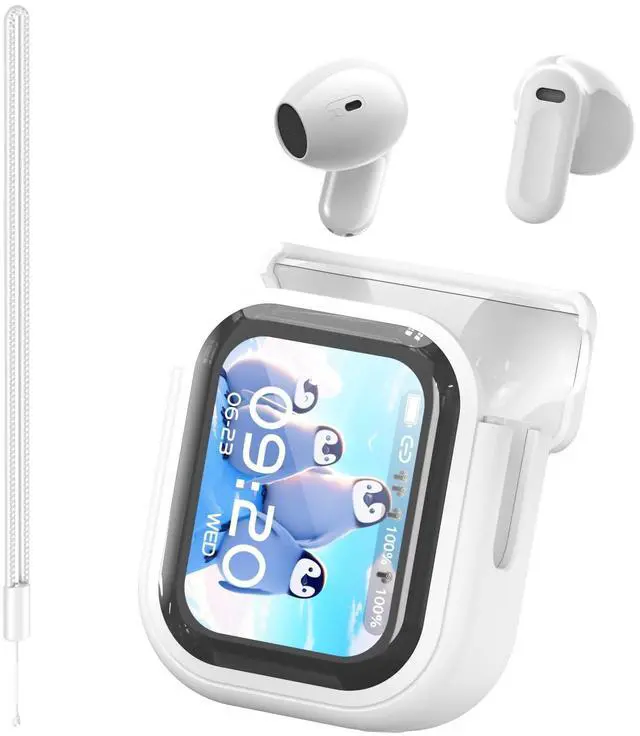Main image of NE20 Earbuds,2025 New AI Translation Earbuds Real Time Wireless Bluetooth 6.0 AI Headphones LCD Touch Screen Support 135 Languages Translation Real Time Translator Headphones Support Playing Mu