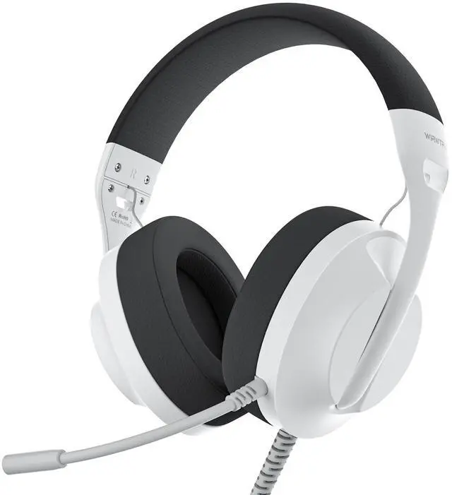 Main image of WIRWTRU S30 Gaming Headset with Microphone,198g Lightweight Design, Wired Gaming Headphones for Xbox, Xbox Series X^^S, PS5, PS4, Switch, PC, Noise Cancelling Mic, Soft Earmuffs (White&Black)