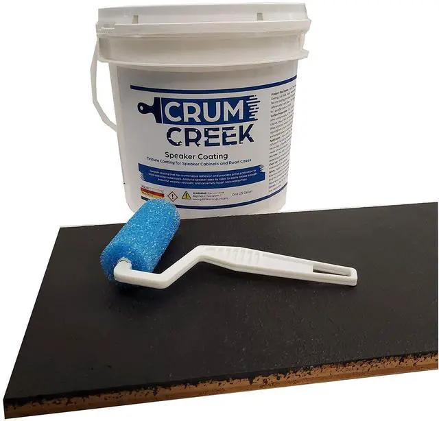 Alt view image 2 of 4 - CRUM CREEK Speaker Cabinet Coating ^^ Speaker Paint Black 1 Gallon Texture Coating for Speaker Cabinets, Road Cases, Metal & Furniture ^^ Durable, Easy to Apply, and Long-Lasting Protection