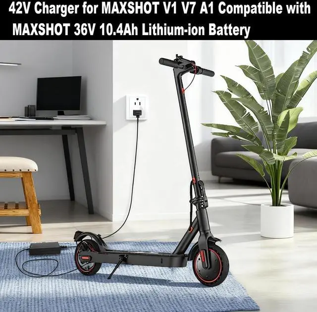 Alt view image 2 of 5 - 42V Charger for MAXSHOT 36V Lithium-ion Battery Compatible with MAXSHOT V1 V7 A1 Battery Power Adapter Cord