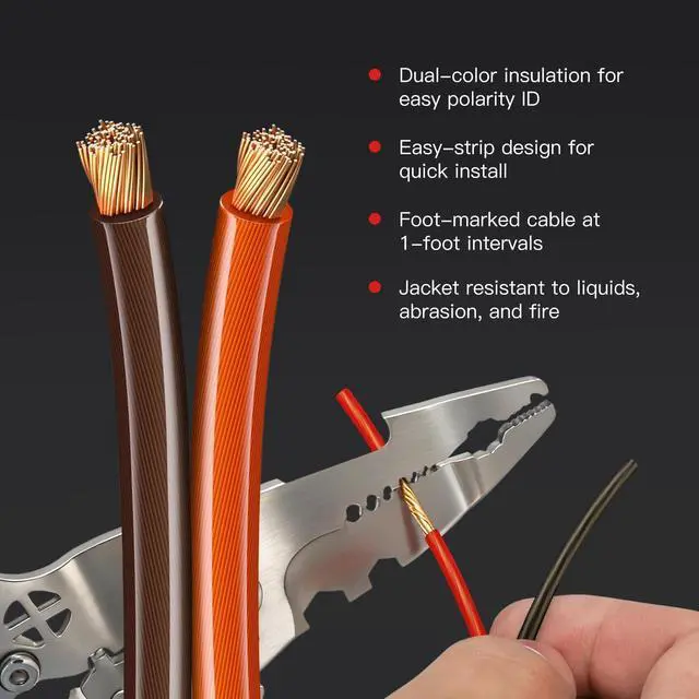 Alt view image 2 of 5 - PTASYGK 10 Gauge Wire 50ft Red Black CCA Automotive Battery Power Cable Low Voltage Primary Wire for Car Audio, Solar & Generator - Flexible PVC Jacket