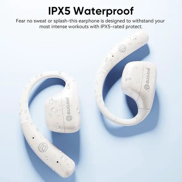 Alt view image 2 of 5 - Open Ear Earbuds, Open Ear Headphones, Running Earbuds Wireless, Headphones Bluetooth Wireless 5.4, Noise Cancelling Earbuds 50H Playtime, IPX5 Waterproof Earphones For Workout, Running
