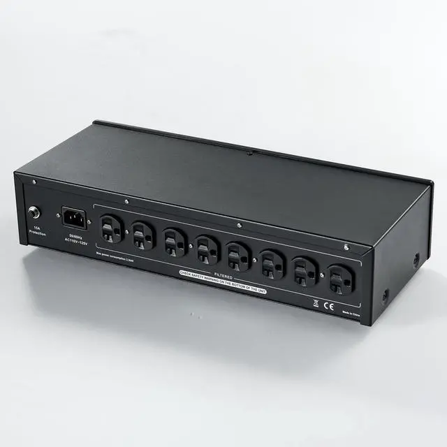 Alt view image 2 of 5 - Pailvens AC Power Filter Power Conditioner with Large LED Display, 8 Ways Power Socket, Line Conditioner Power Purifier, Power Conditioner Audio Suitable for HiFi CD Player, TV, S20A