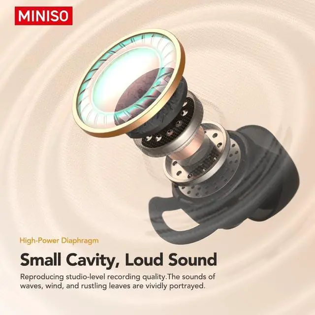 Alt view image 4 of 5 - MINISO MS217 Sleep Earbuds, Mini in-Ear Design for Side Sleepers, Real-Time AI Translation, 165 Languages & 8Translation Mode, Clear Calls and Music, Bluetooth 6.0, Ideal for Sleep/Work.Pink