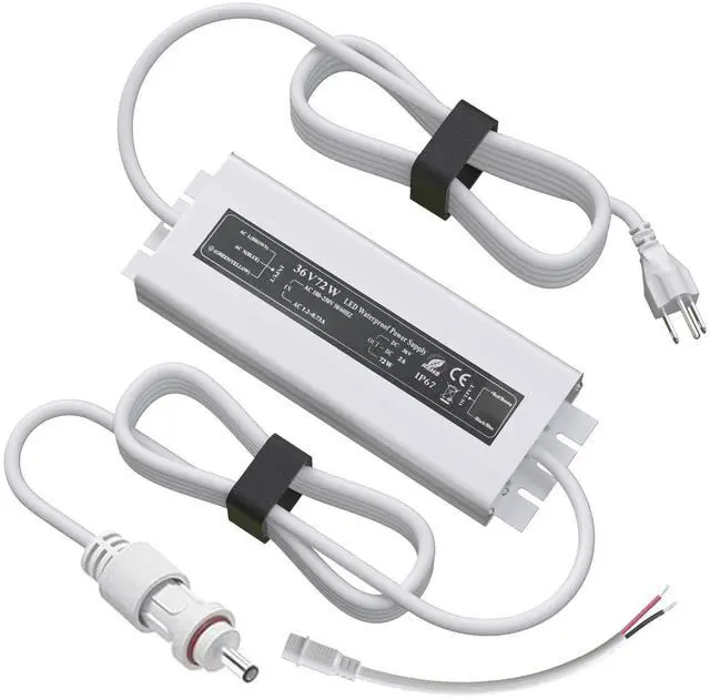 Main image of 36V Waterproof Power Adapter for Govee Permanent Outdoor Lights - Compatible with H705D, H705E, H705F, H706A, H706B, H706C Models (White) Reliable Replacement Charging Cable
