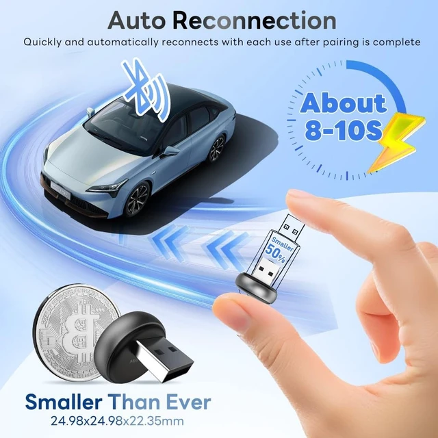 Alt view image 2 of 5 - Carlinkit Mini Ultra 3(Mini Design) Wireless CarPlay & Android Auto Adapter