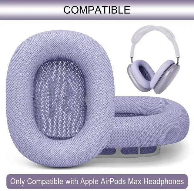 Alt view image 2 of 5 - GEVO Upgraded Ear Cushions Replacement Earpads for AirPods Max 1 & 2 Headphones, Protein Leather Ear Pads Cover with Memory Foam and Magnet for AirPods Max 1 & 2 (Purple)