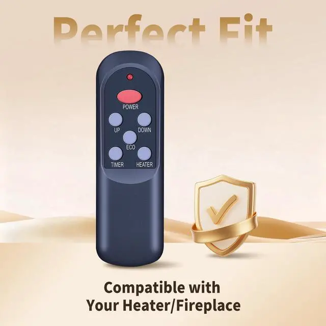 Alt view image 2 of 5 - HZIME New Replacement Remote Control Compatible for LIFESMART LifePro Corp Lifelux Series Ultimate 8 LS-8WIQH-LB-IN Electric Fireplace Infrared Heater