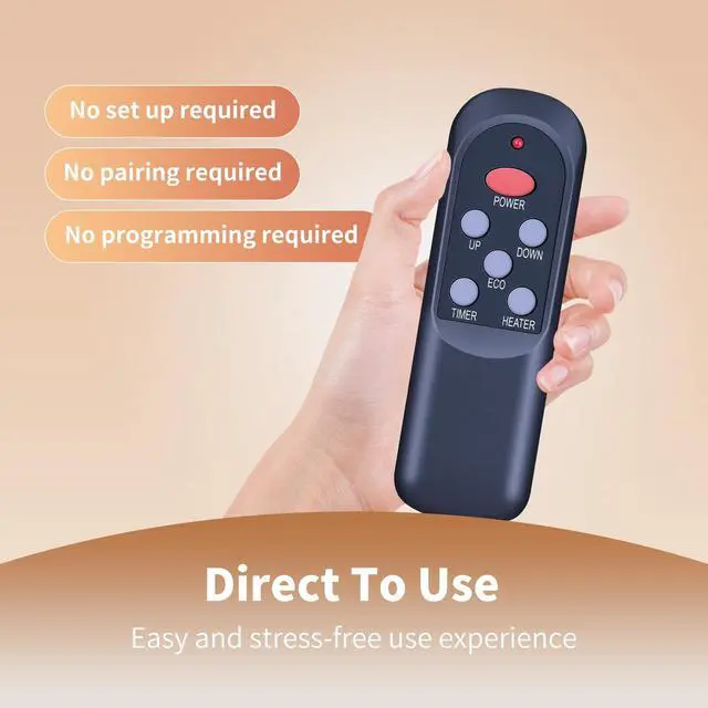Alt view image 4 of 5 - HZIME New Replacement Remote Control Compatible for LIFESMART LifePro Corp Lifelux Series Ultimate 8 LS-8WIQH-LB-IN Electric Fireplace Infrared Heater