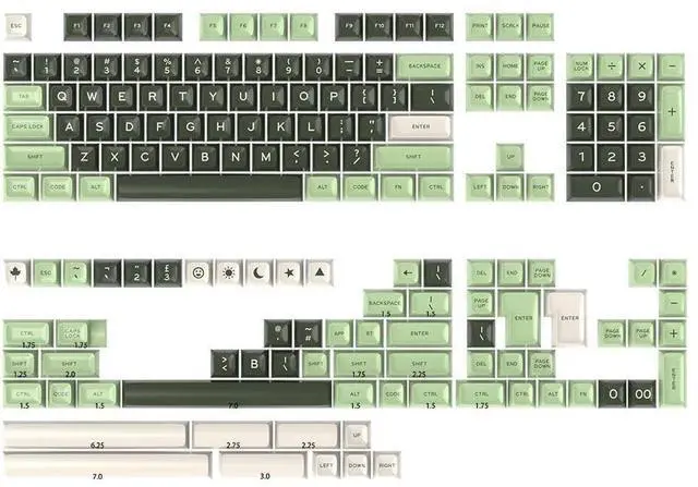 Main image of 172 Keys PBT Keycaps, SA Profile Custom Keycaps, Double Shot Retro Key caps Set for MX Switches Mechanical Keyboard(Salon)